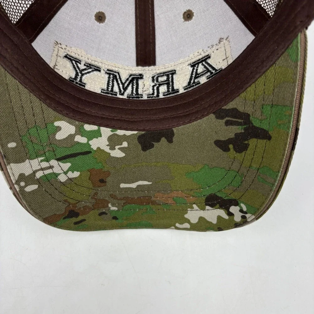 Mens Army Camouflage Trucker‎ Hat Mesh Back Embroidered Patch Baseball Cap